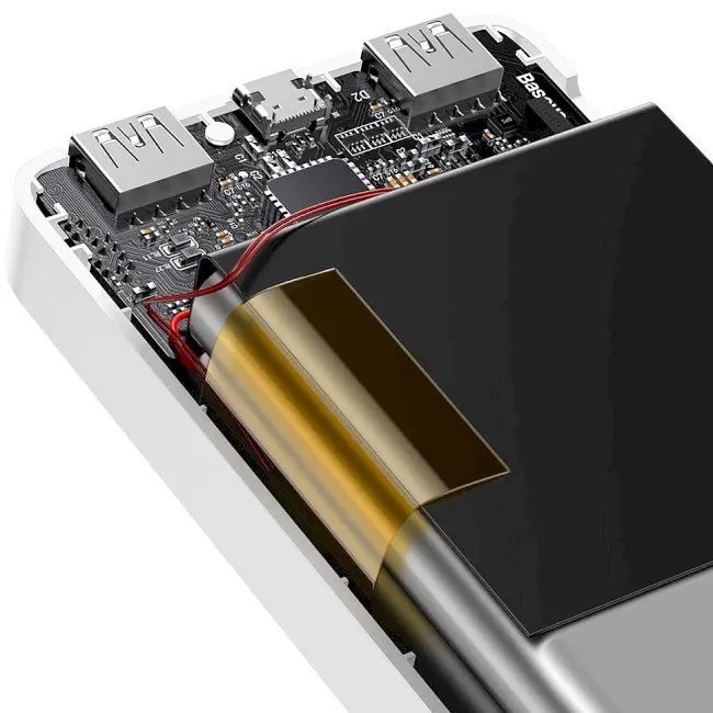 Повербанк Baseus Bipow Digital Display 2 USB + Type-C 15W 20000 mAh White - фото 6