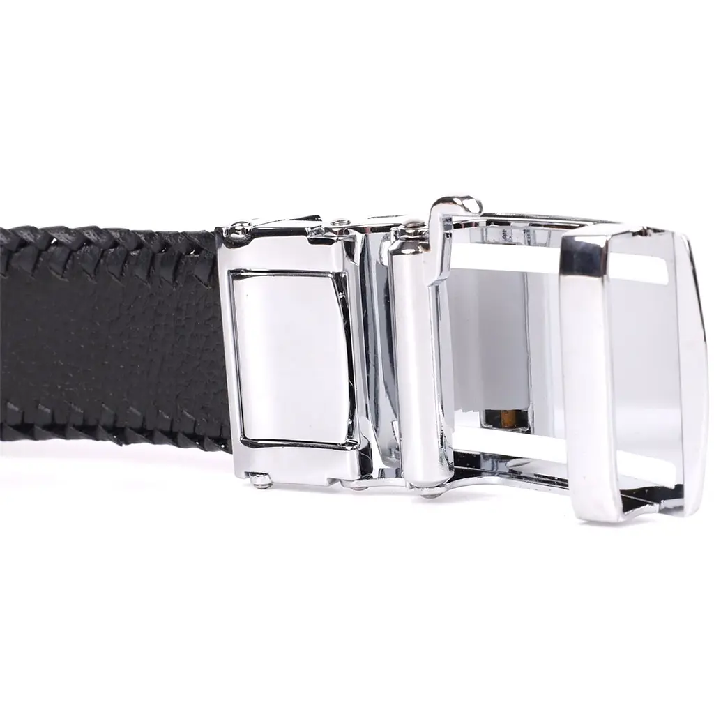 Ремінь-автомат CROCODILE LEATHER 18010 з натуральної шкіри крокодила чорний 120 см - фото 7