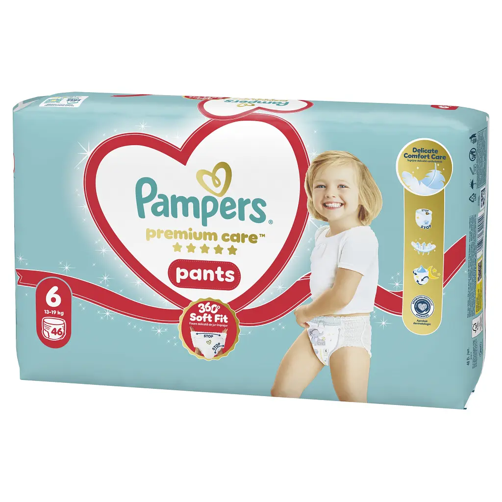 Підгузки Pampers Premium Care Pants Розмір 6 (13-18 кг) 46 шт (8006530320054) - фото 2