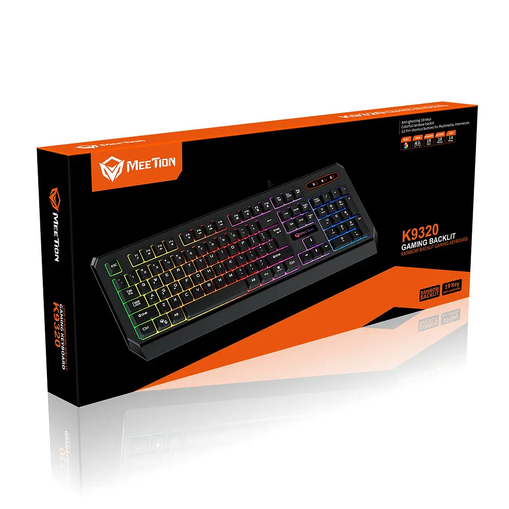 Клавіатура MEETION Gaming Wired Rainbow Backlit Keyboard MT-K9320 | Ukr/ru/Eng розгортки| - фото 2