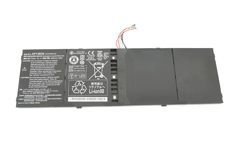 Акумулятор для ноутбука Acer AP13B3K Aspire V7-482 15V Black 3560 mAh - фото 3