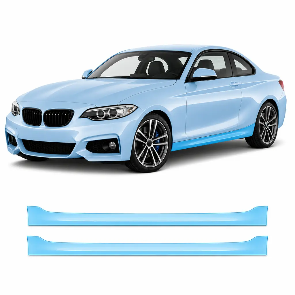 Антигравійна захисна бронеплівка за лекалами для BMW 2 Series F22 2014-2021 - нижня зона кузова та пороги