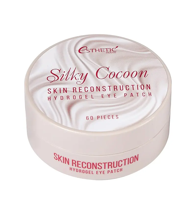 Гидрогелевые патчи под глаза Протеины шелкопряда Silky Cocoon Hydrogel Eye Patch Esthetic House 60 шт - фото 2