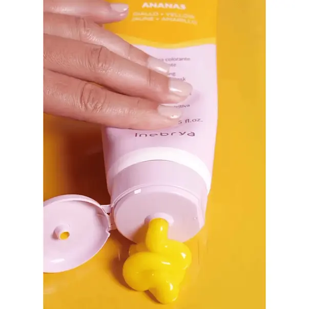 Тонувальна маска для волосся Inebrya Kromask Yellow жовта 250 мл - фото 2
