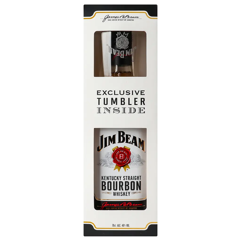 Виски Jim Beam White Straight Bourbon, + стакан, 40 %, 0,7 л - фото 3