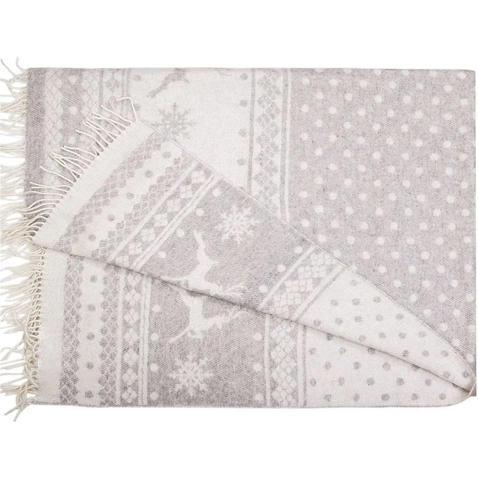 Плед Love You Олені меринос 140х200 см сірий (4078) - фото 5