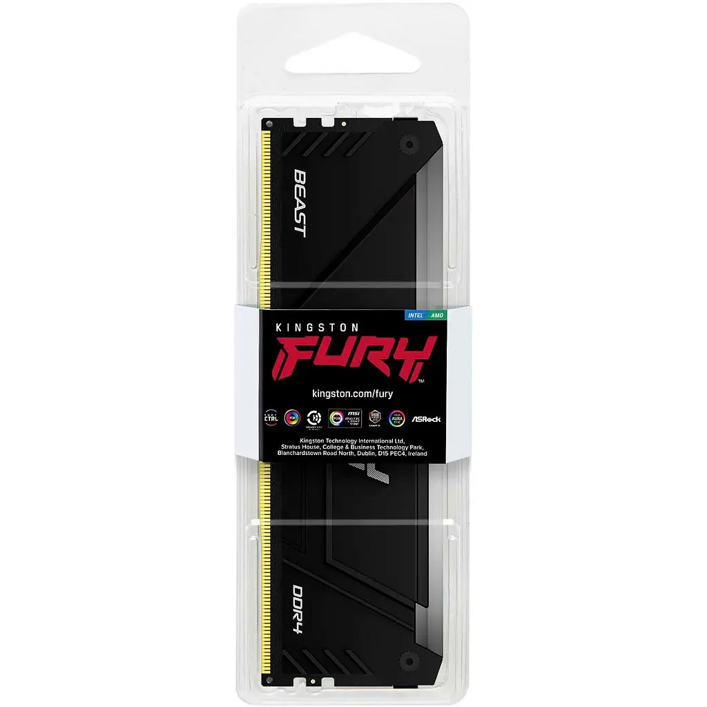 Модуль пам'яті Kingston Fury DDR4 8GB 3200Mhz Beast RGB Black XMP (KF432C16BB2A/8WP) - фото 5
