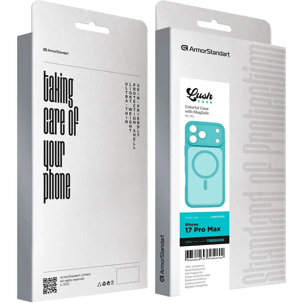 Чохол ArmorStandart Lush MagCase для Apple iPhone 17 Pro Max Turquoise (ARM87505) [146756] - фото 3