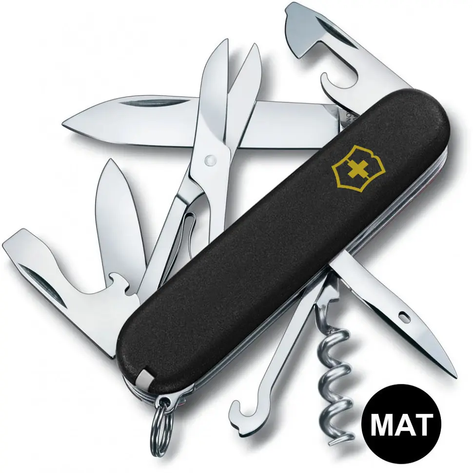 Ніж Victorinox Climber Mat 91мм 14функ чорн мат жовт.лого - фото 2