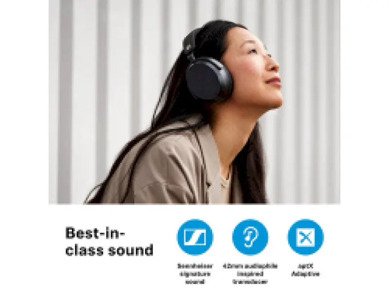 Навушники з мікрофоном Sennheiser MOMENTUM 4 Wireless Black (509266) - фото 8