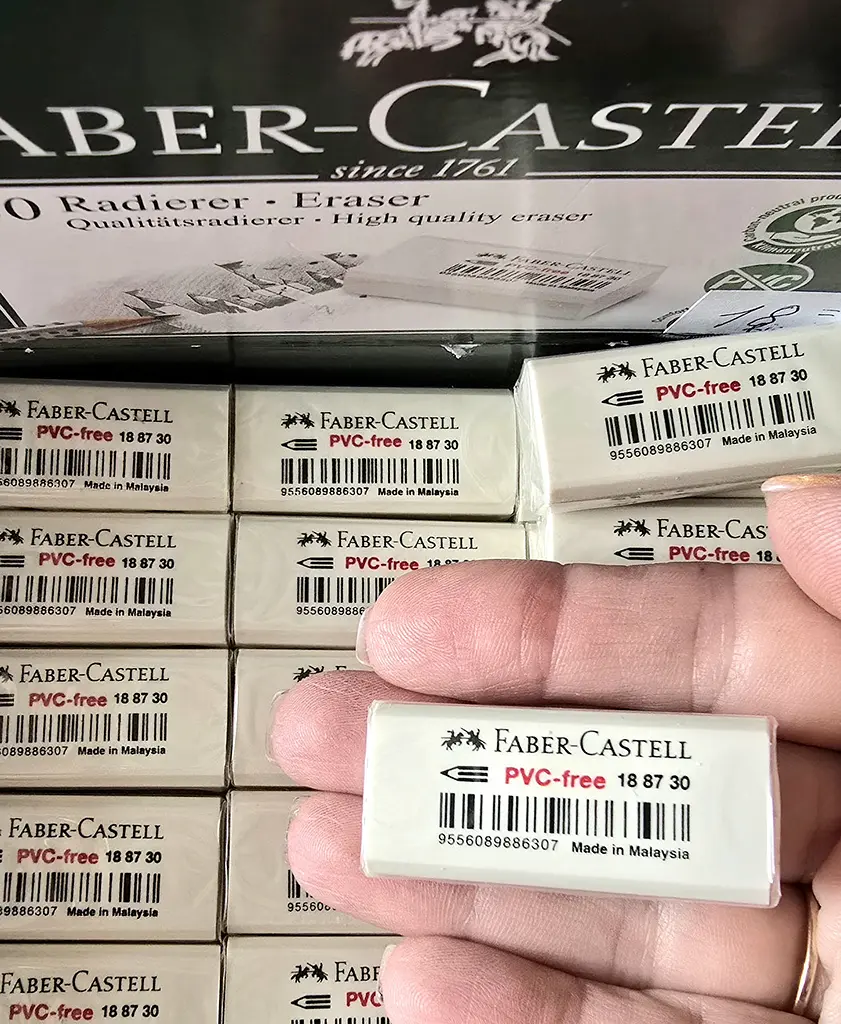 Резинка "Faber-Castell" /188730/ 7086-30 винил, белая (30) - фото 2