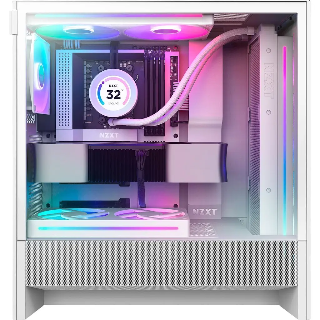 Корпус NZXT H5 Flow RGB White (CC-H52FW-R1) [146837] - фото 2