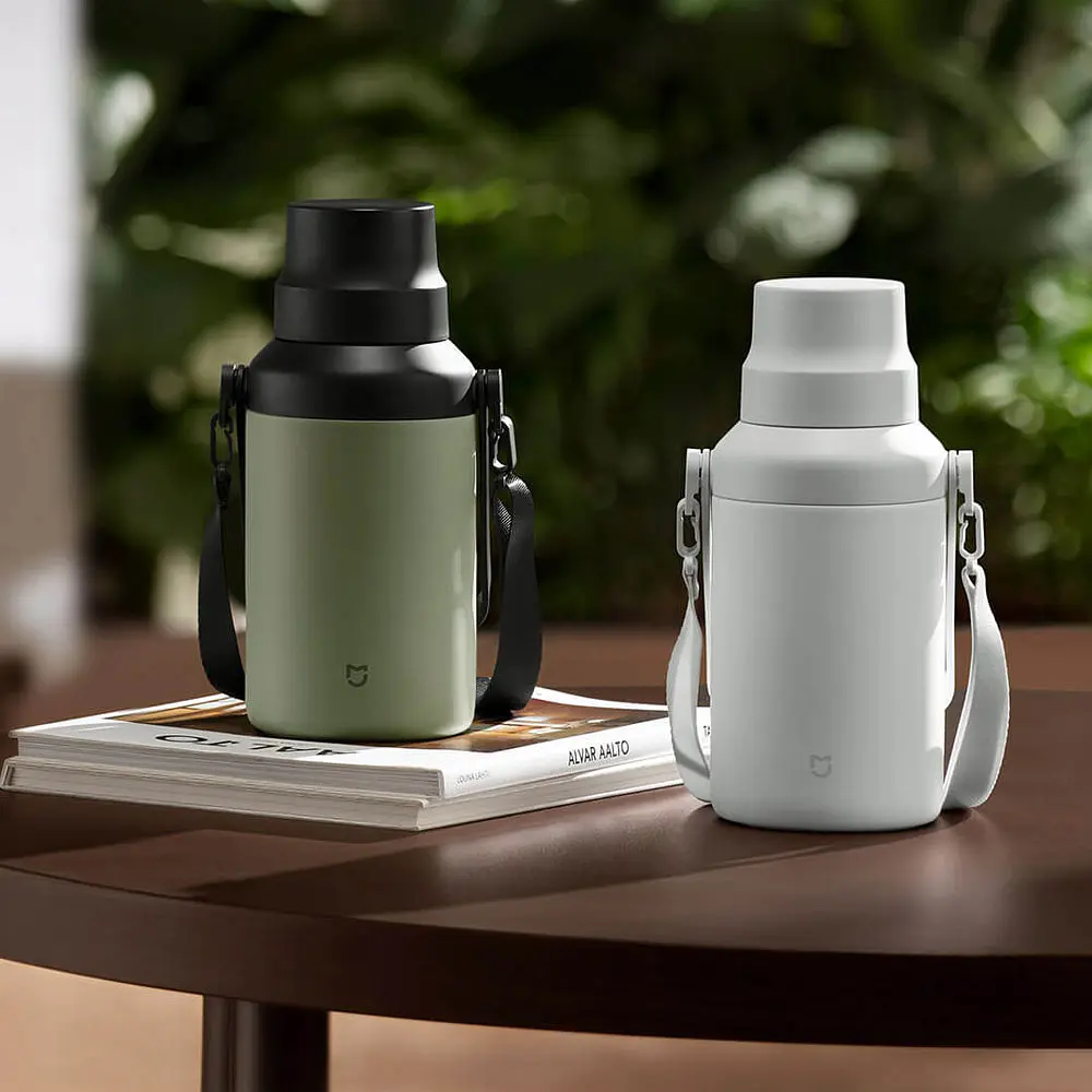 Термос Xiaomi MiJia Big Belly Thermos Cup 1L (MJDDB01PL) White - фото 2