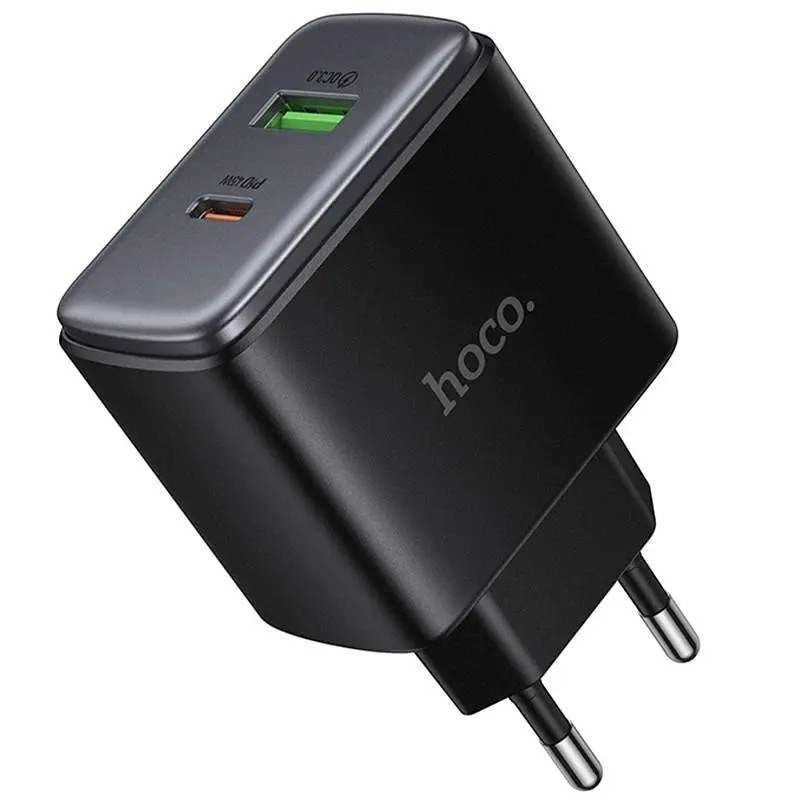 МЗП Hoco C158A Upgrade PD45W (1USB-A/1C) Black - фото 3