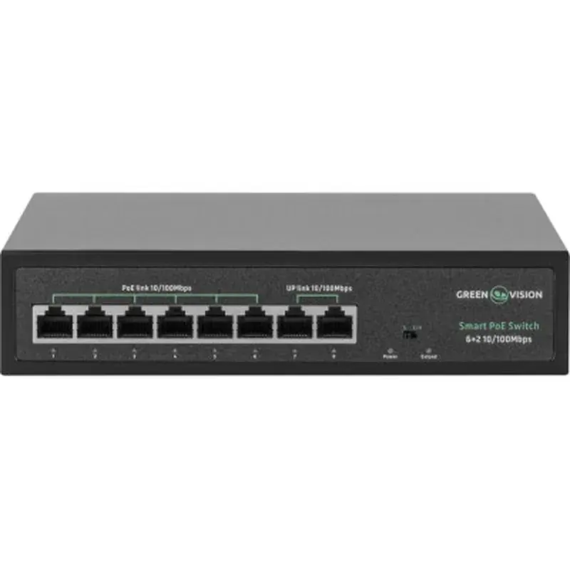 Комутатор мережевий Greenvision GV-015-D-06+2P - фото 3