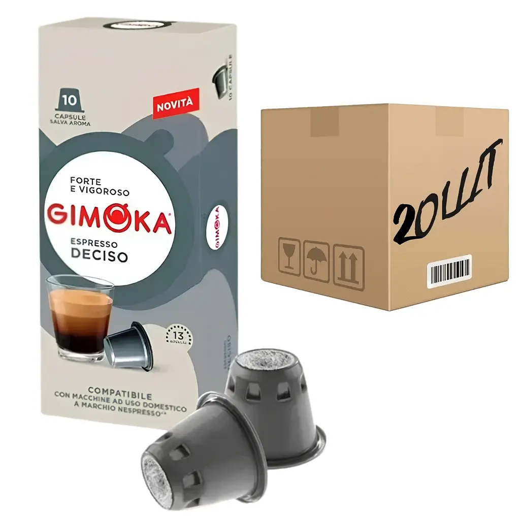 Кава в капсулах Nespresso Gimoka Deciso 10 шт (скринька 20 шт)