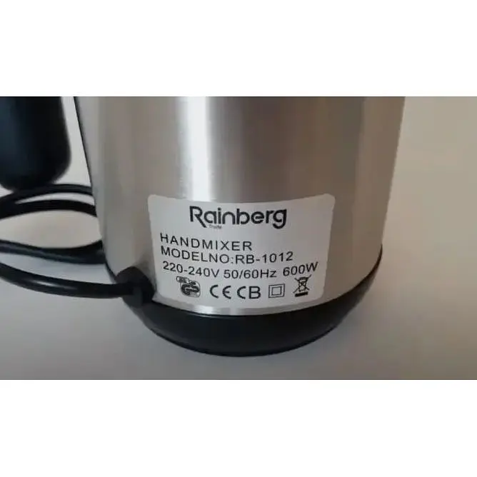 Стационарный электрический ручной миксер Rainberg RB-1012 с насадками - фото 5