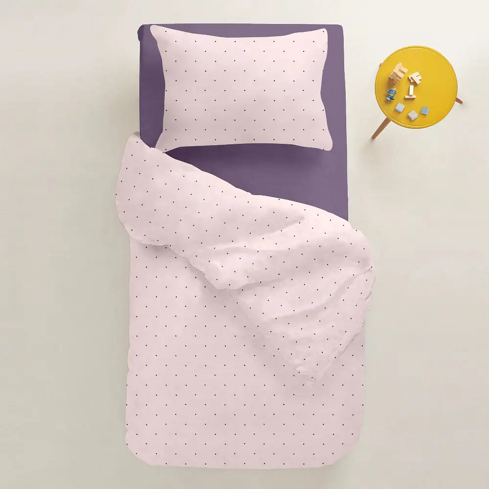Комплект постільної білизни Cosas підлітковий MINI DOTS CS15 160 x 220 см (DotsGreyRose_95Aurora_155) - фото 2