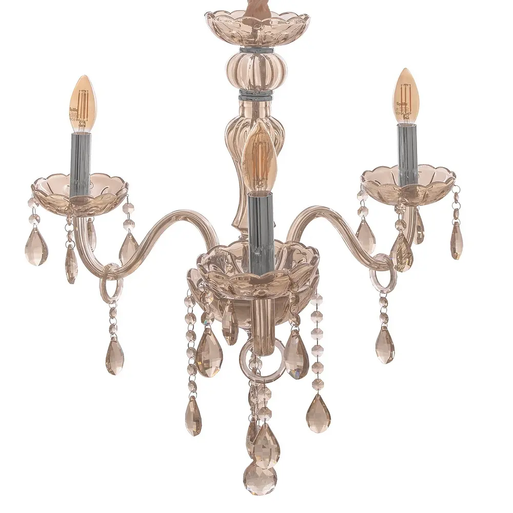 Люстра свеча Brille подвесная хрустальная E14 40W CH (BCL-684S/3) - фото 4