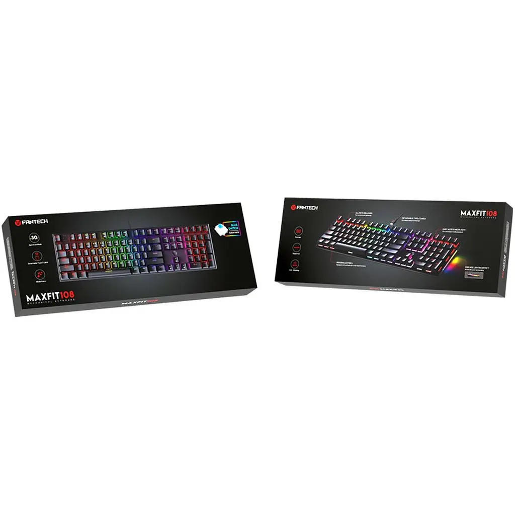 Клавіатура Fantech MaxFit108 MK855 Black (MK855RGB) [115617] - фото 3