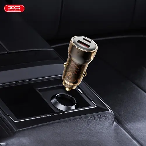 Автомобільне зарядне пристрій XO CC60 Smart прозрачний Car Charger A30W+C30W/Simultaneous 60W - фото 5