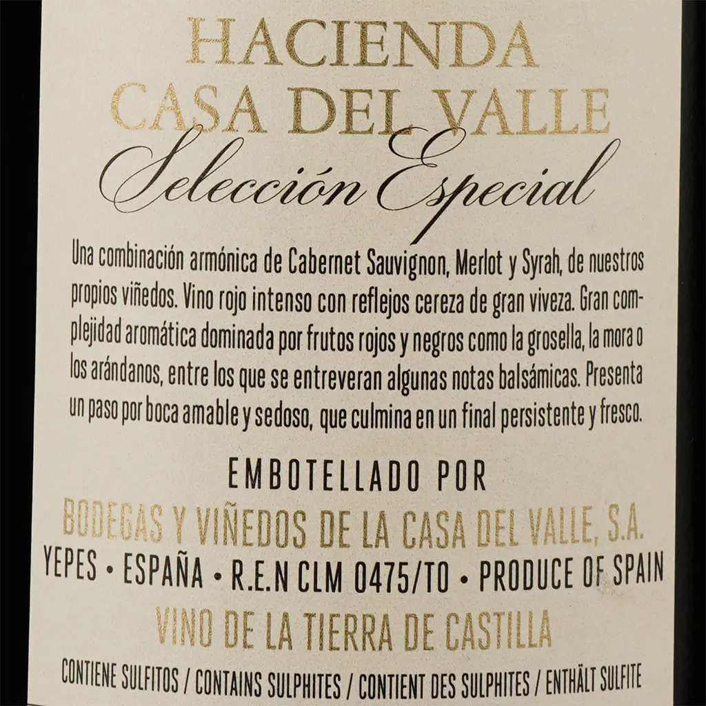 Вино Bodegas Olarra Seleccion Especial Hacienda Casa del Valle, червоне, сухе, 0,75 л - фото 3