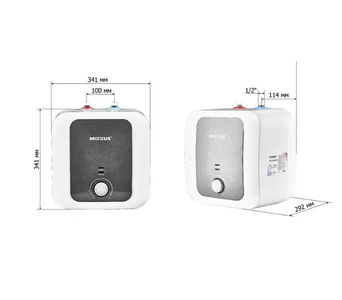 Водонагрівач Mixxus EWH-1210 Small Under під мийкою 10 л, 1500 Вт, мокрий ТЕН, вертикальний, квадратний, білий (WH0604) - фото 6