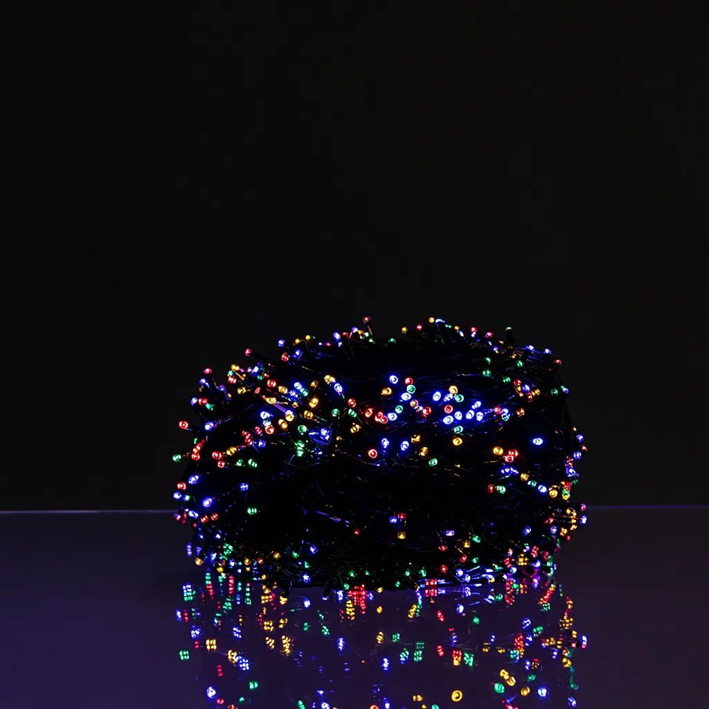 Новогодняя гирлянда уличная GarlandoPro 30 м 300 LED с солнечной батареей 8 режимов работы черный провод Мультиколор SB300L30MBML - фото 2