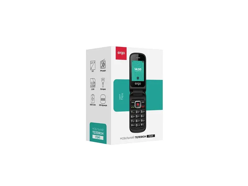 Мобільний телефон Ergo F241 Black - фото 3