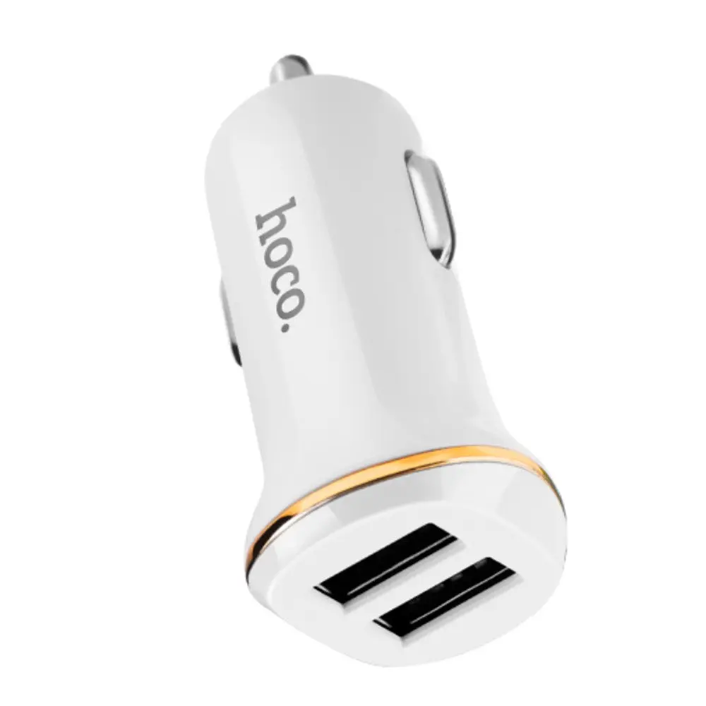 Автомобільний зарядний пристрій Hoco Z1 2 USB білий - фото 4
