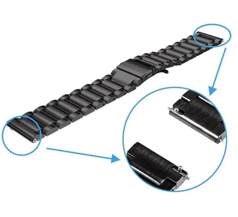 Металлический ремешок Primo для часов Xiaomi Huami Amazfit SportWatch 2/Amazfit Stratos Black - фото 5