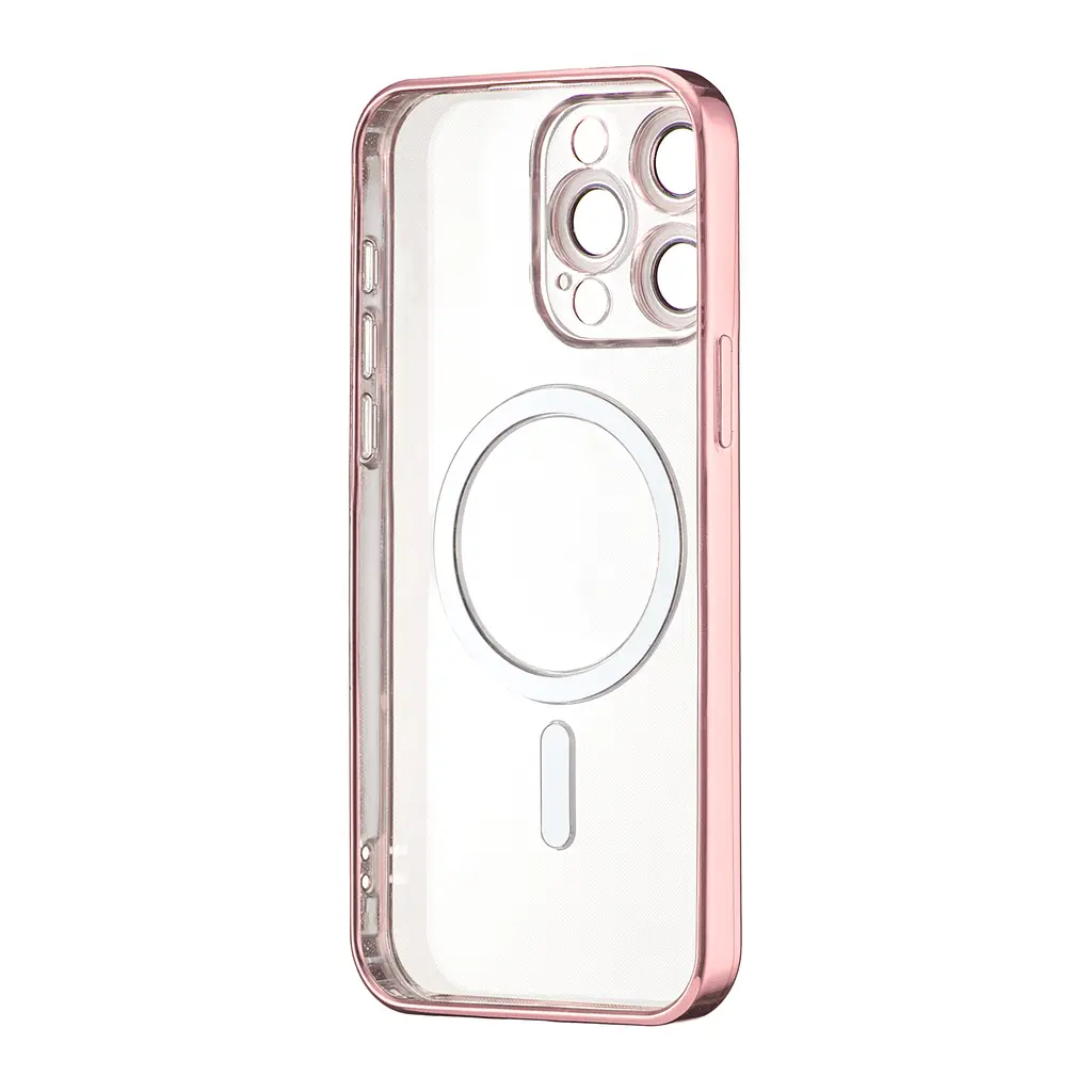 Чохол Ductil Metallic Edge with MagSafe (Protected Camera & Lens) iPhone 15 Pro Max Pink - фото 3