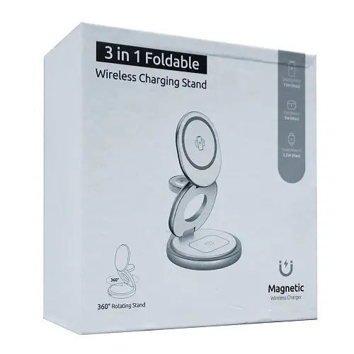 Зарядний пристрій 3 IN1 W27 MAGSAFE (iPhone, iWatch, AirPods) 0RIGINAL серий - фото 2