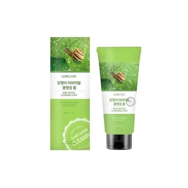 Пінка для вмивання Lebelage Snail Revital Cleansing Foam з муцином равлика