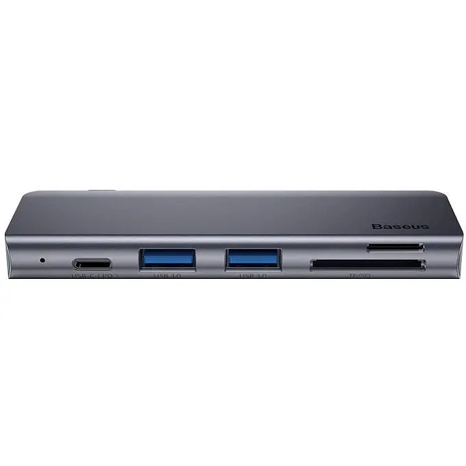 USB-хаб Baseus Harmonica Five-in-one HUB Adapter Grey (CAHUB-K0G) [72625] - фото 2