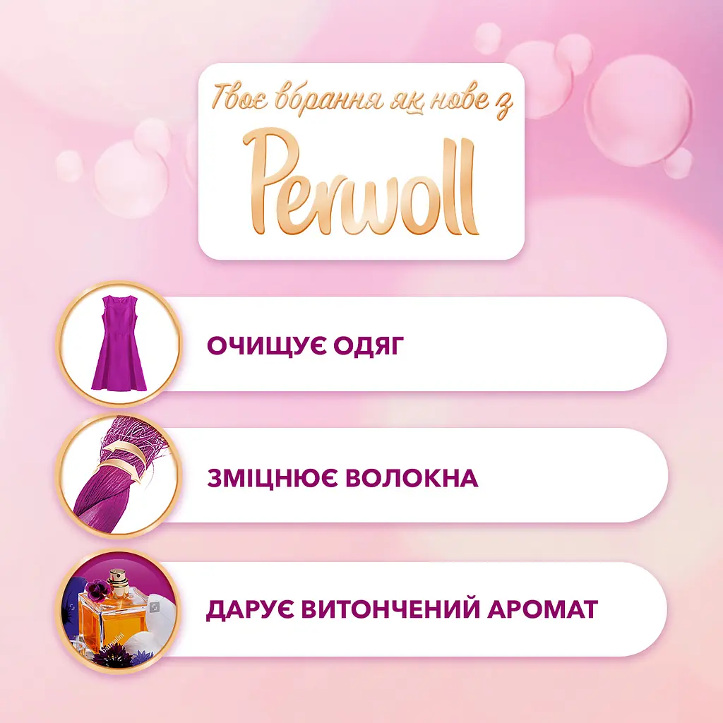Засіб для делікатного прання Perwoll Відновлення та аромат, 900 мл (811953) - фото 3