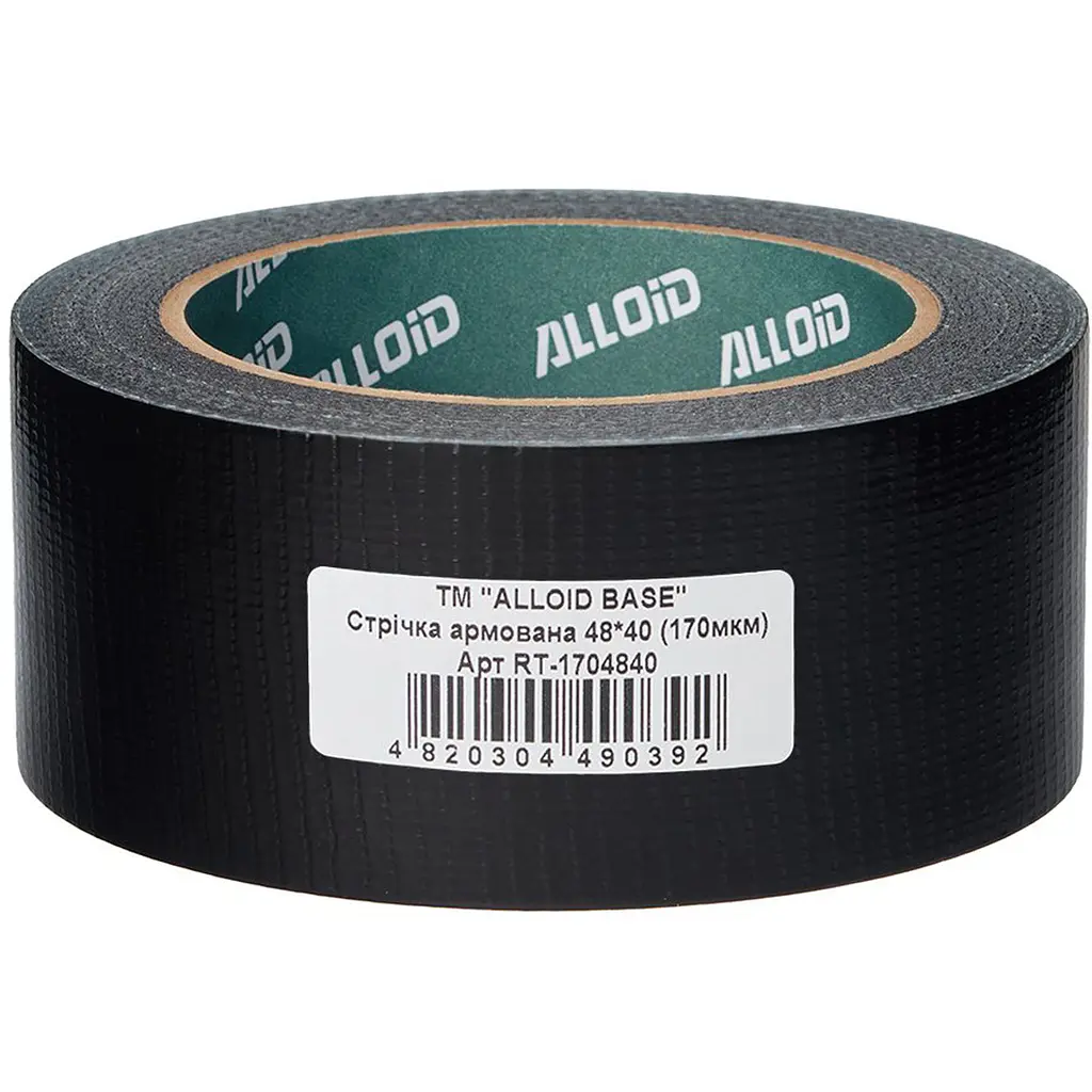 Скотч армований посилений Alloid Base 170 мкм чорний 48 мм х 40 м (RT-1704840) - фото 4