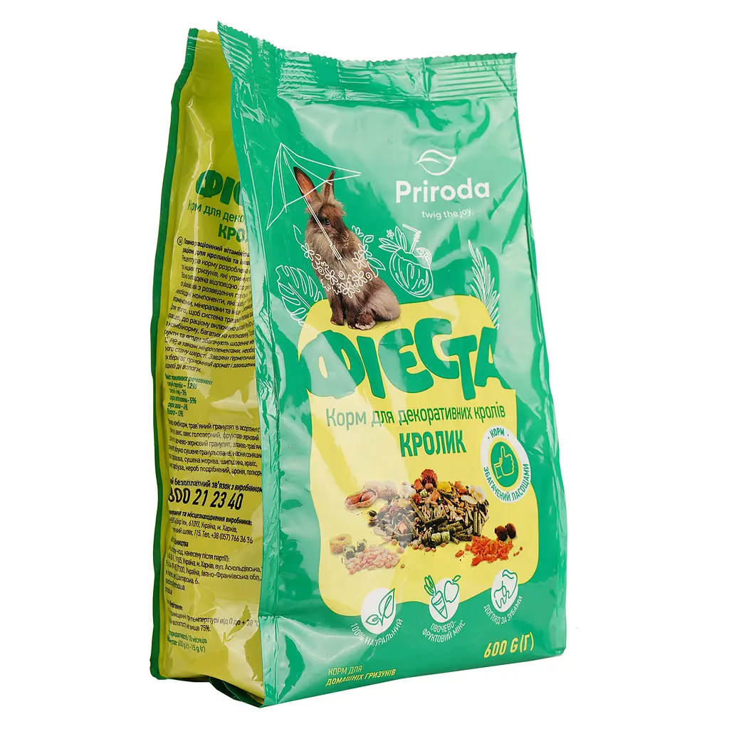 Корм для кроликів Природа Фієста Кролик 600 г (PR241387) - фото 3