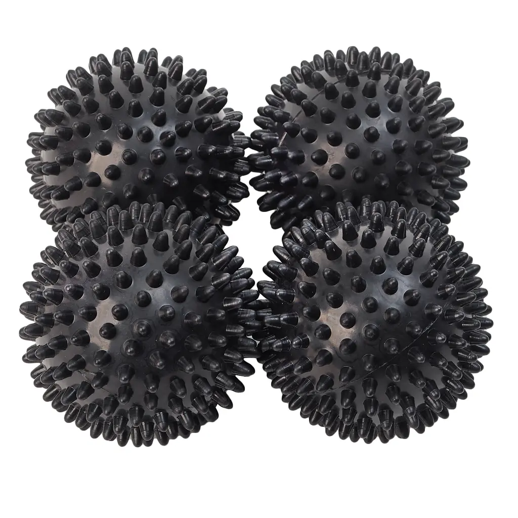 Колючий м'яч TECOFIT Fitness PVC Spiky ball 7 см Чорний (TOP20026015) - фото 2