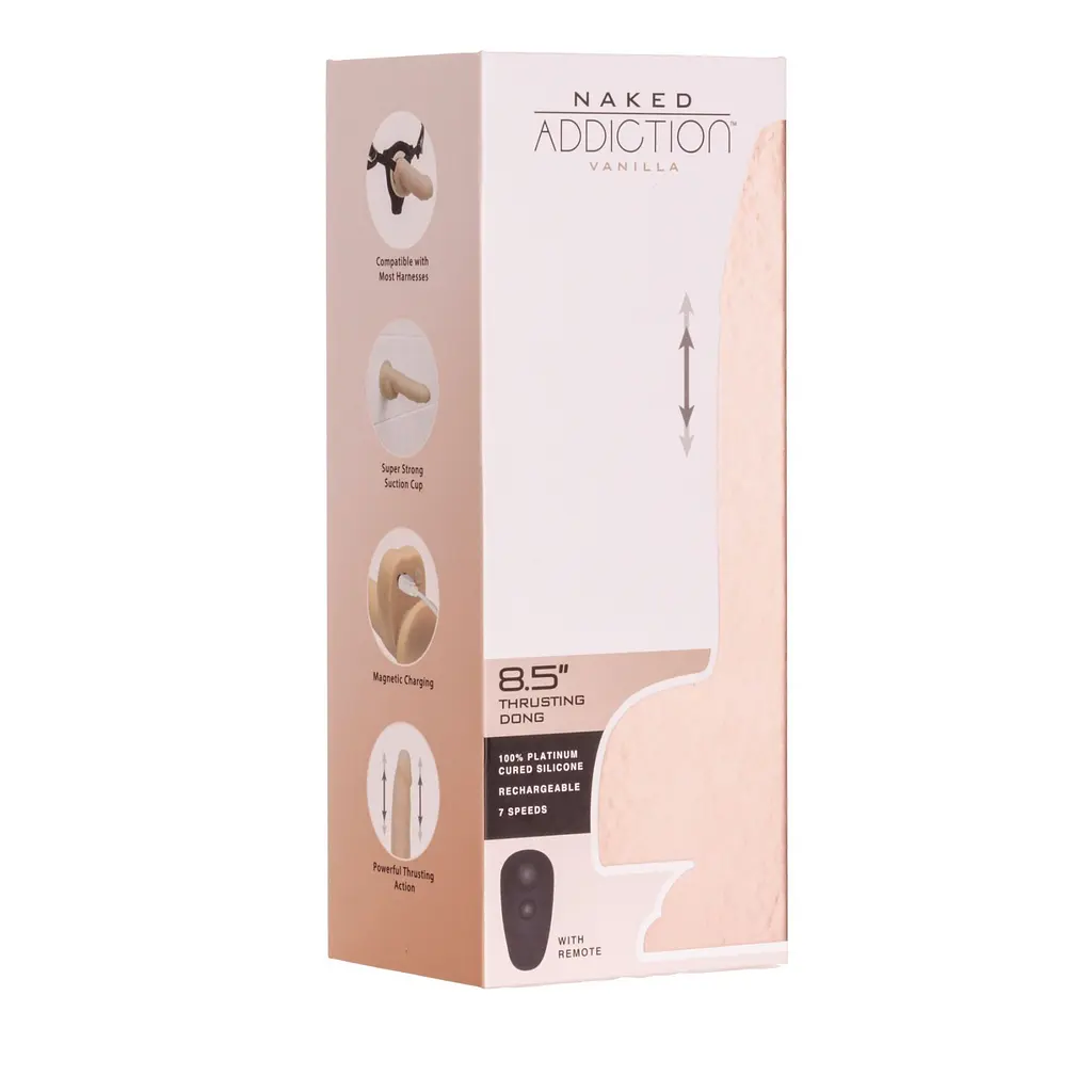 Фалоімітатор Addiction Naked Addiction 8.5” Thruster із пульсацією, 21,6 см - фото 14