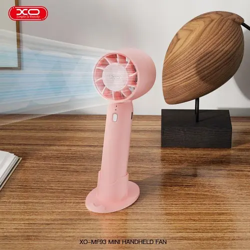 Вентилятор XO MF93 Mini Desktop/Handheld Fan 400mAh розовый - фото 2