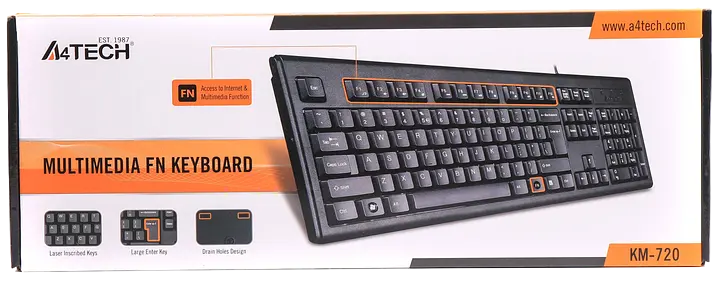 Клавіатура A4Tech KM-720 Black - фото 3
