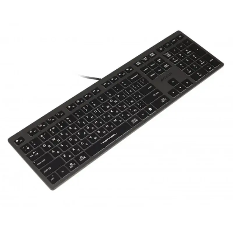 Клавіатура A4Tech FX60 USB Grey White backlit - фото 4
