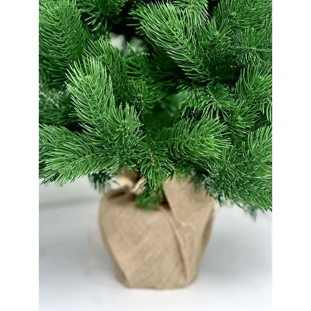 Ялинка штучна Hvoya Pine Mini лита в мішковині 90 см зелена - фото 2