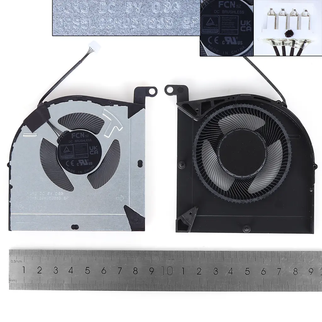 Вентилятор кулер для Lenovo LOQ 15IRH8 16IRH8 Type 82XV 82XW, (5V GPU fan, FQRG DFS5L22H05G86B) - фото 3