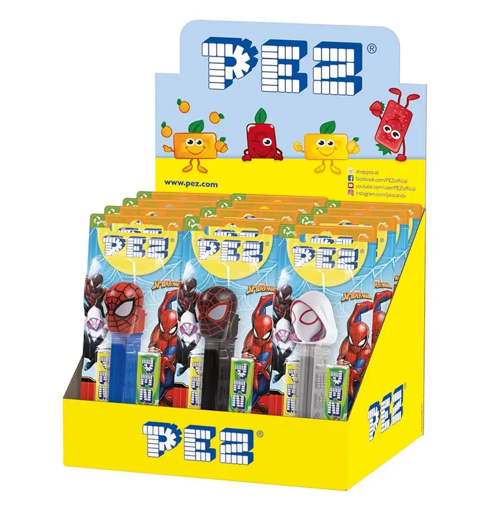 Диспенсер з цукерками Pez Marvel Collection Чоловік-павук чорний 17г - фото 7