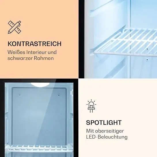 Холодильник-вітрина Klarstein Brooklyn 23 Slim Fridge LED (10039904) - фото 5