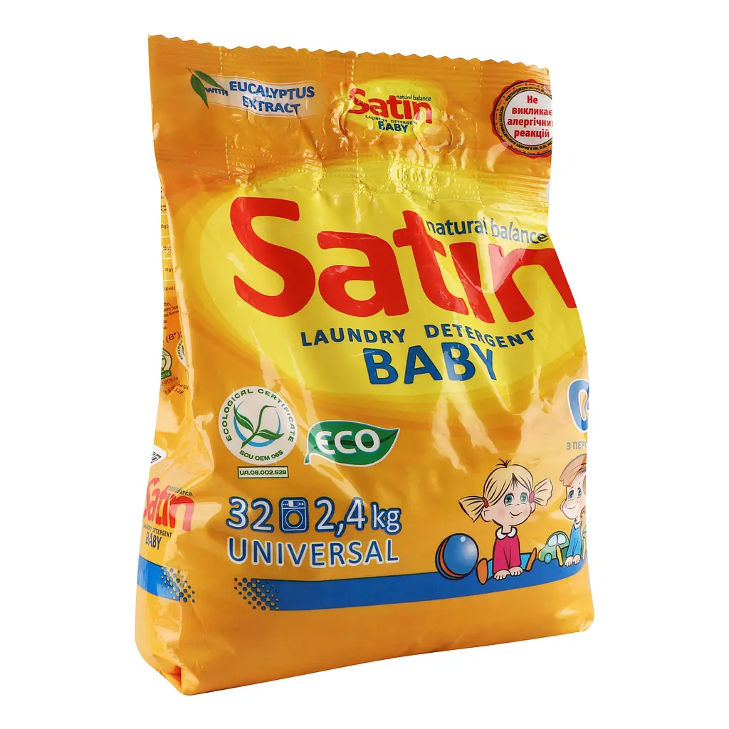 Пральний порошок Satin Natural Balance Baby 2.4 кг - фото 2