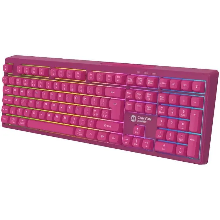Клавіатура Canyon CND-SKBW2 105keys 2.4G+Bluetooth battery 2000mAh RGB Black (CND-SKBW2) - фото 2
