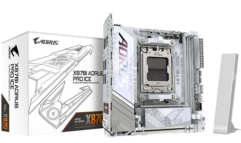 Материнська плата GIGABYTE X870I AORUS PRO ICE (X870I AORUS PRO ICE) (Socket AM5, AMD X870, Mini-ITX) - фото 6